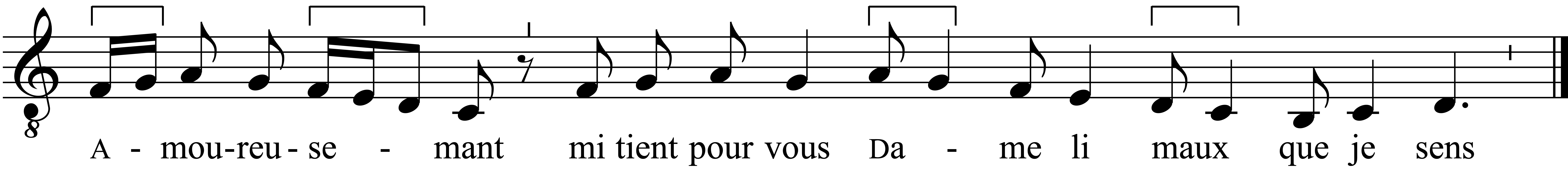 Refrain musical notation